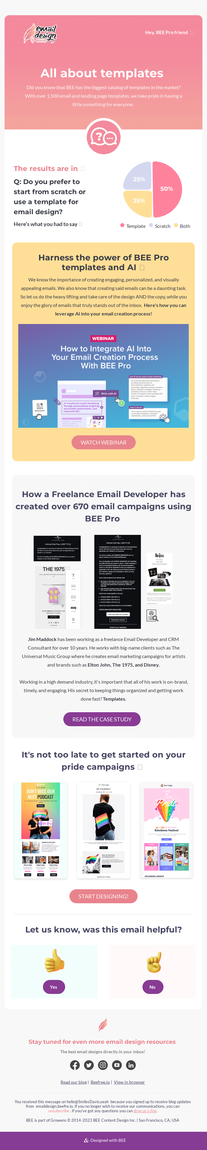 You get a template, you get a template, everyone gets templates