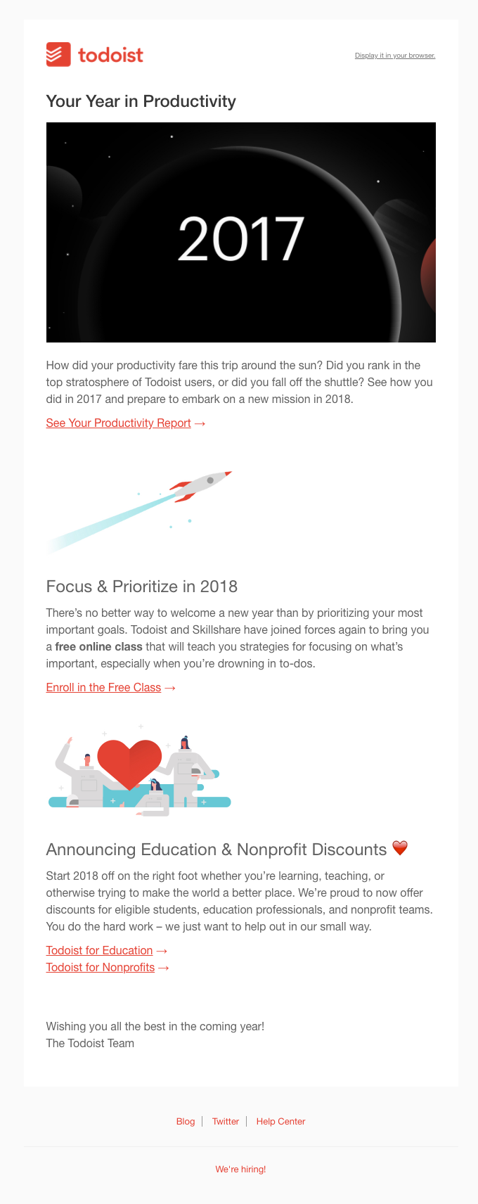 Your 2017 Todoist Year in Review 🚀