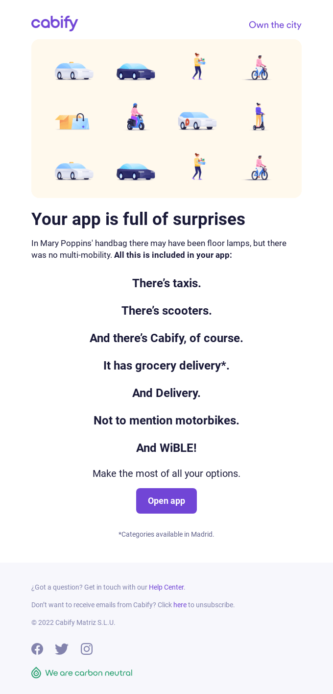 Your app looks like Mary Poppins' handbag
