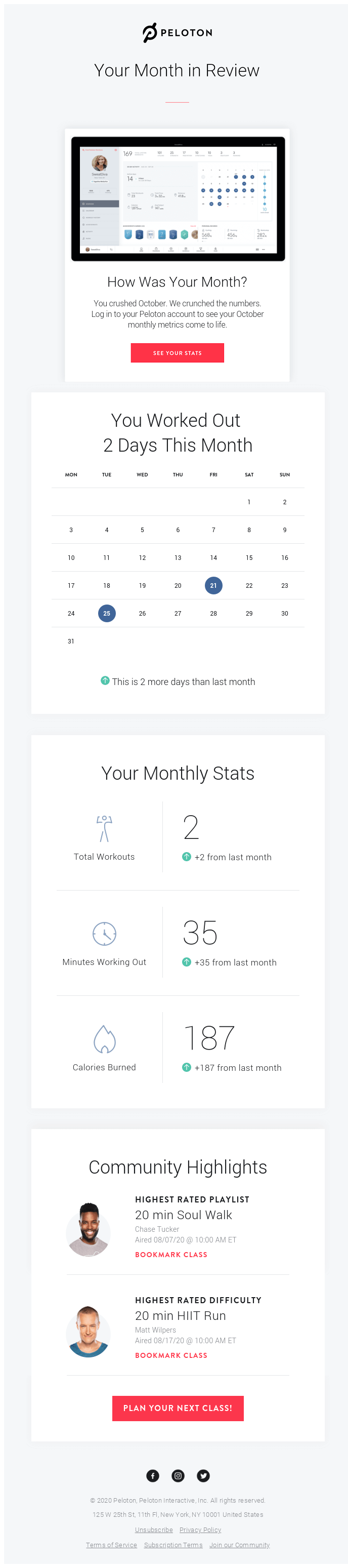 Your August with Peloton