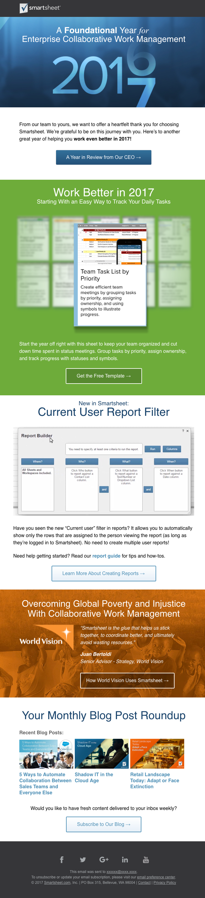 Your December Updates From Smartsheet - Desktop Email View | Really ...