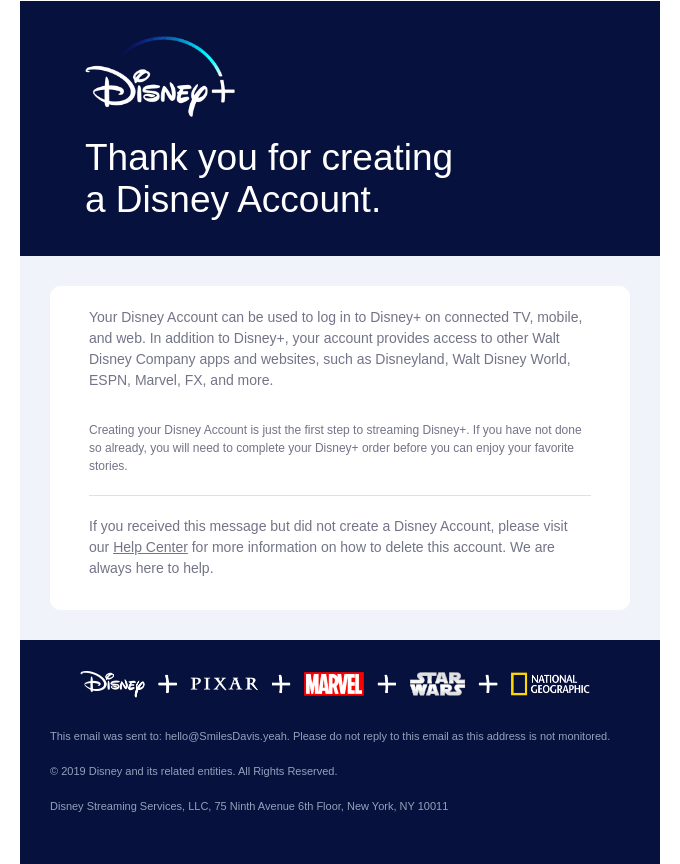 Your Disney Account