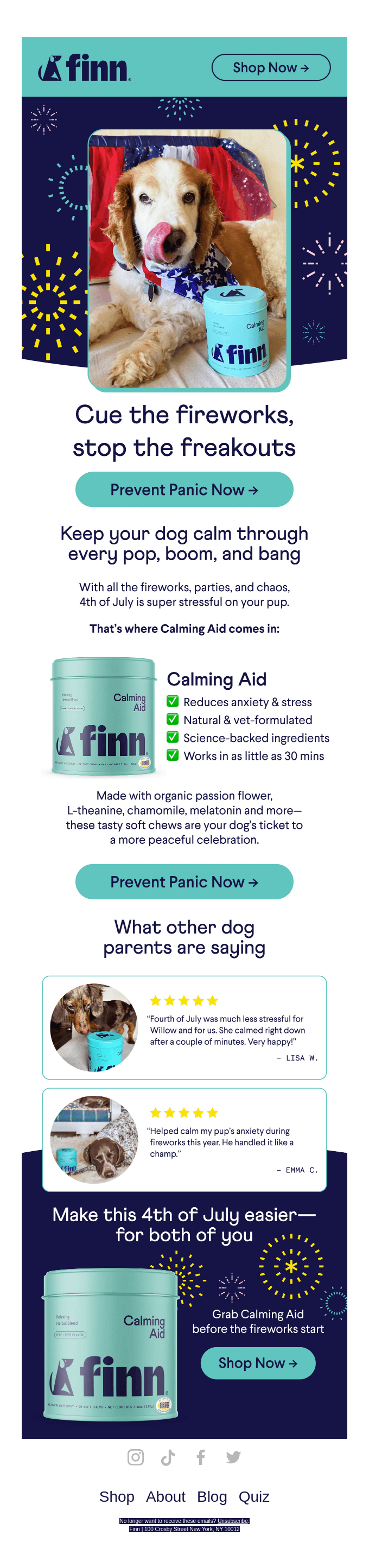 Your dog hates fireworks. We’ve got the fix.