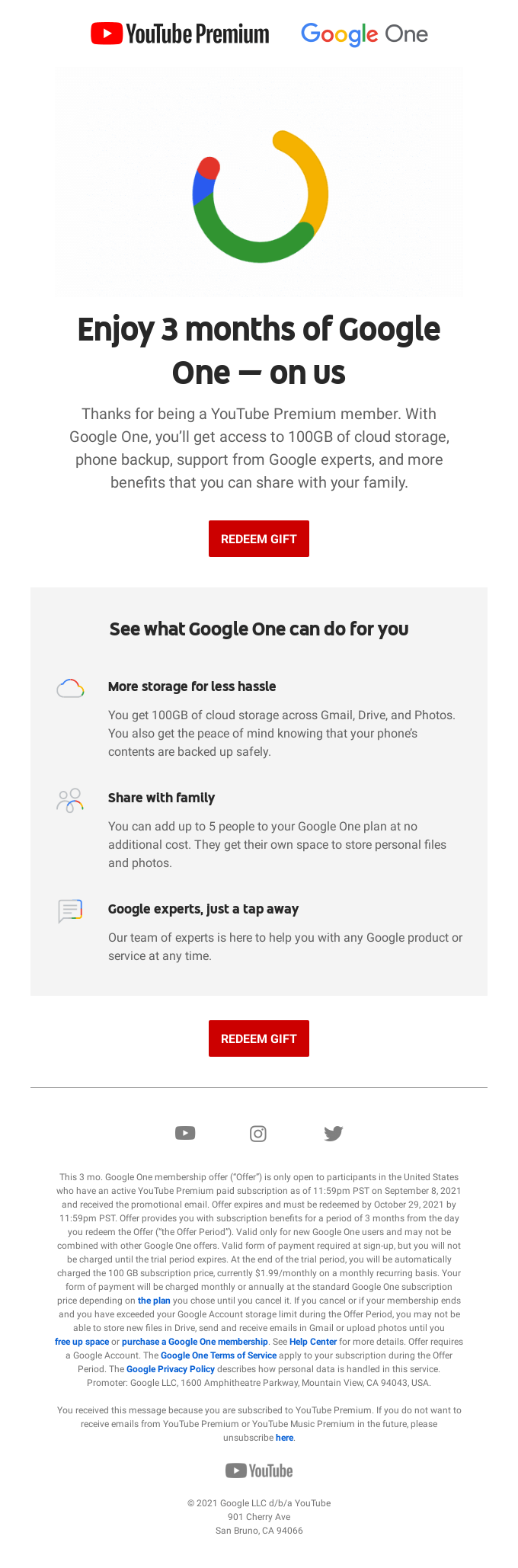 Your Google One gift is waiting