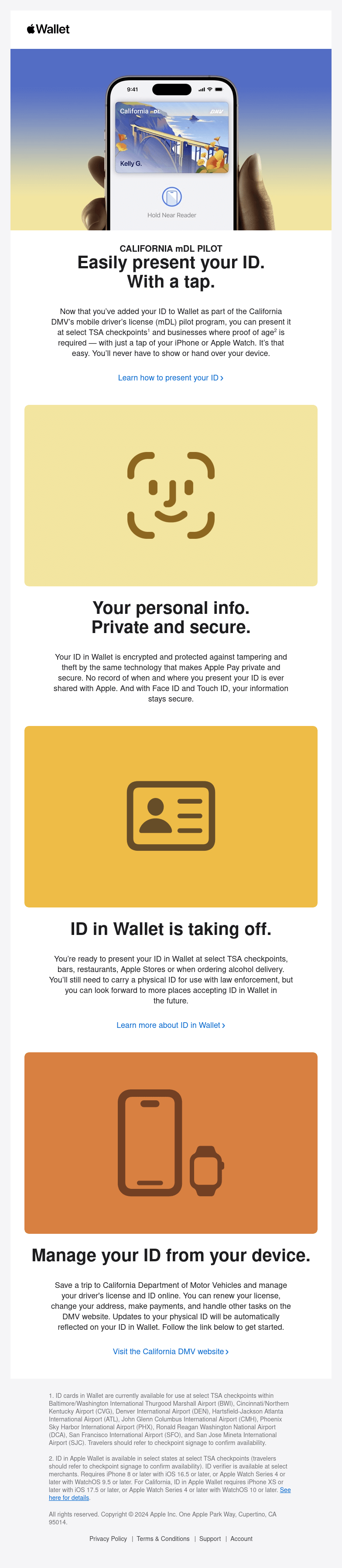 Your ID in Wallet is ready to go places.