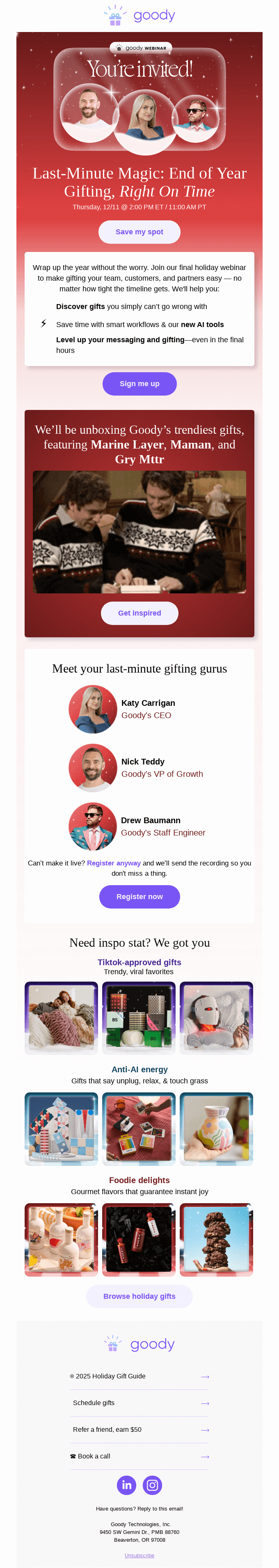 Your last-minute gift guide is here [RSVP]