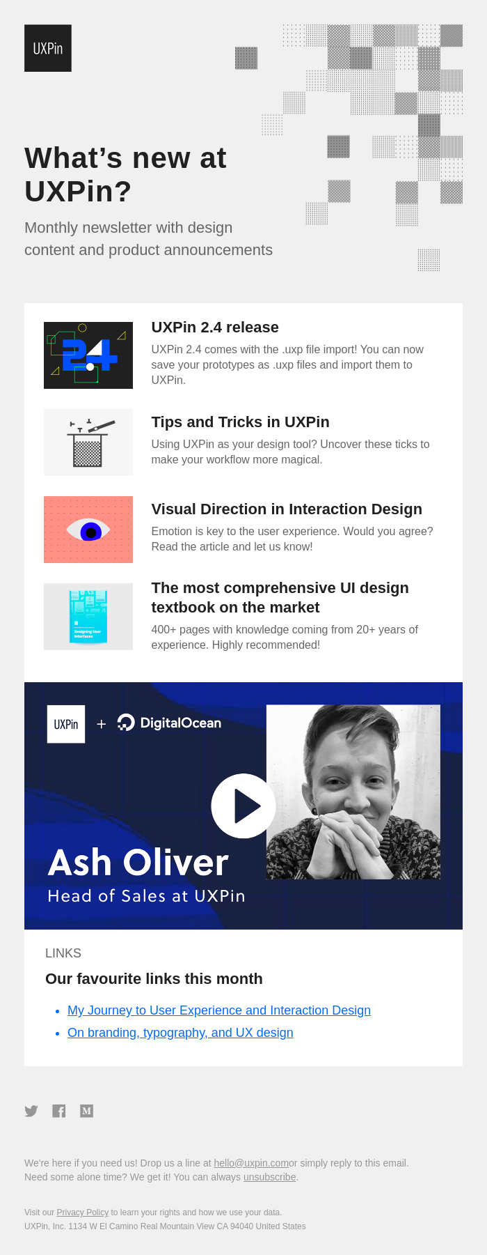 Your new favorite UI design handbook, remote prototyping, and more news from UXPin