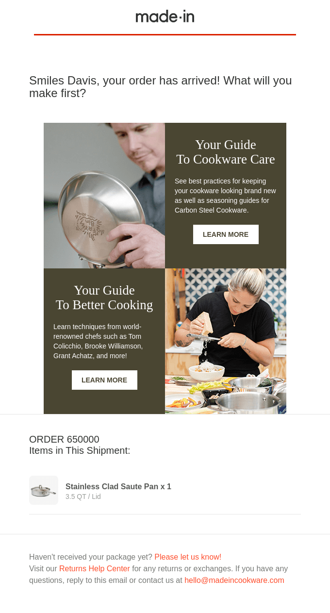 Your Order Has Been Delivered From Made In Cookware Desktop Email your-order-has-been-delivered-from-made-in-cookware-desktop-email