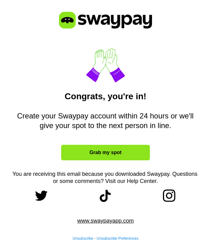 Your Swaypay Application Decision