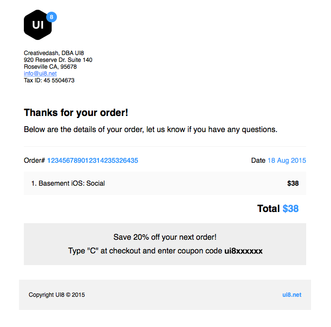 Your UI8 Order – 12345678912345