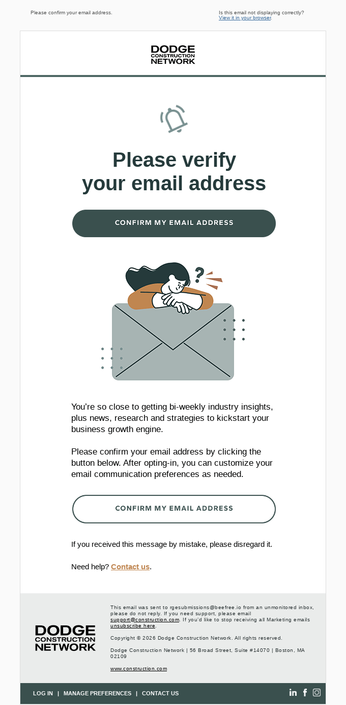 You’re (almost) subscribed