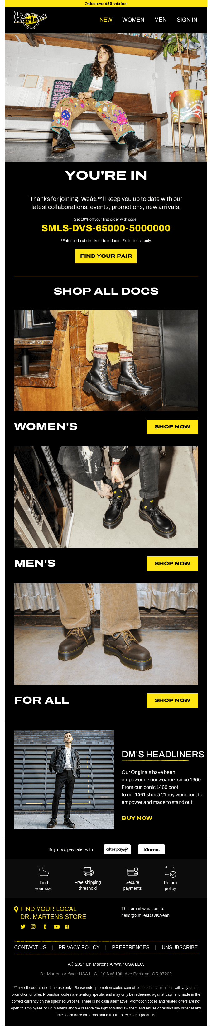 You're first in line