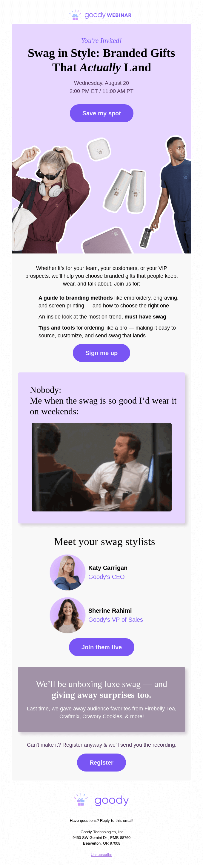 You're invited: SWAG