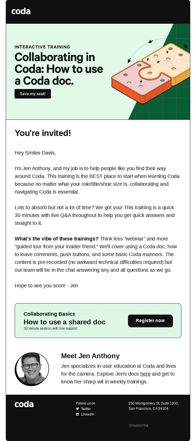Hi Smiles Davis, you're invited to Collaborating Basics!