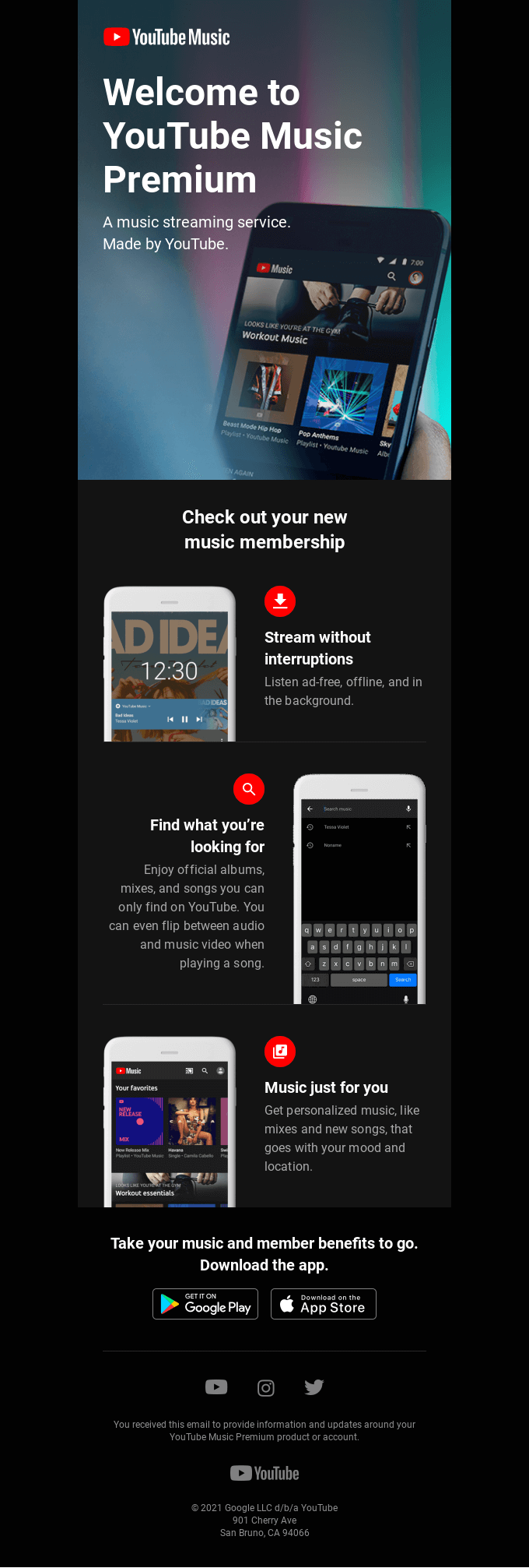 You’re now a YouTube Music Premium member