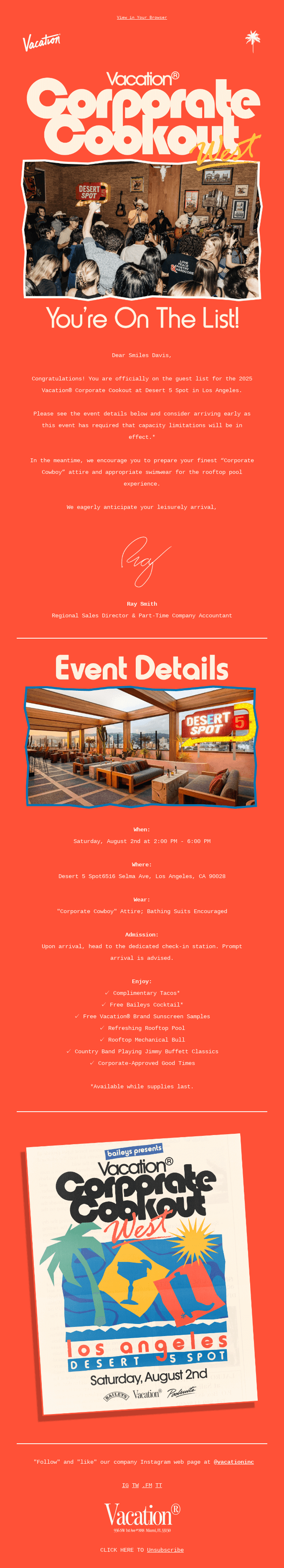 You’re Officially RSVP'd to Corporate Cookout West!