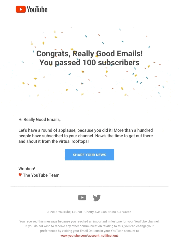 YouTube: Wow! Way to go on passing 100 subscribers