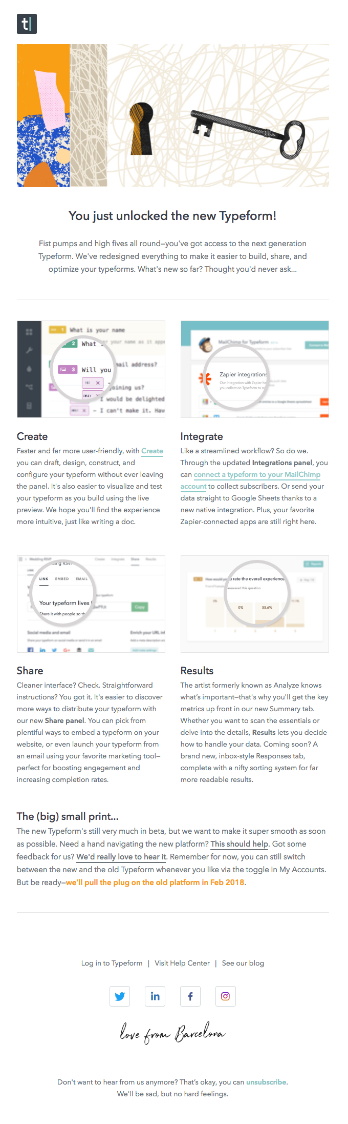You’ve unlocked the new Typeform 🔑