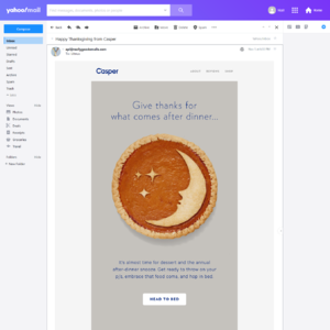 Happy Thanksgiving From Casper Really Good Emails