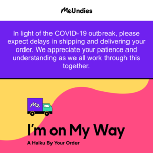 Your Order Has Shipped 📪 from MeUndies - Desktop Email View